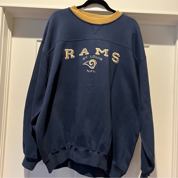 NWT Vintage 90s NFL Rams Crewneck Sweater - Picture 1 of 3